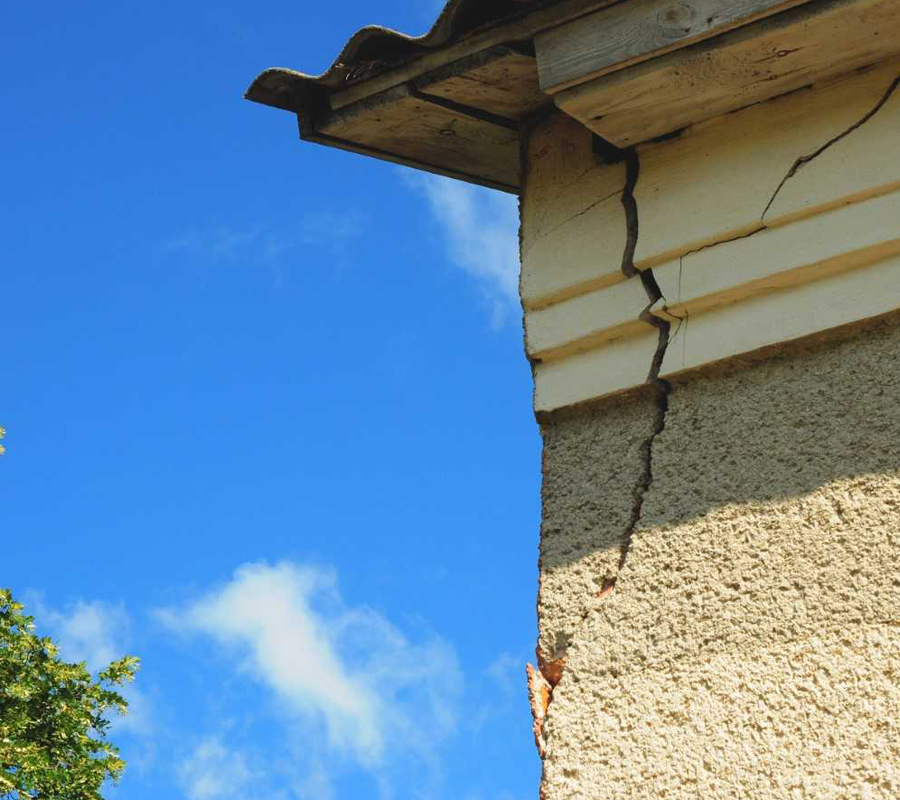 Exterior Stucco Damage Examples