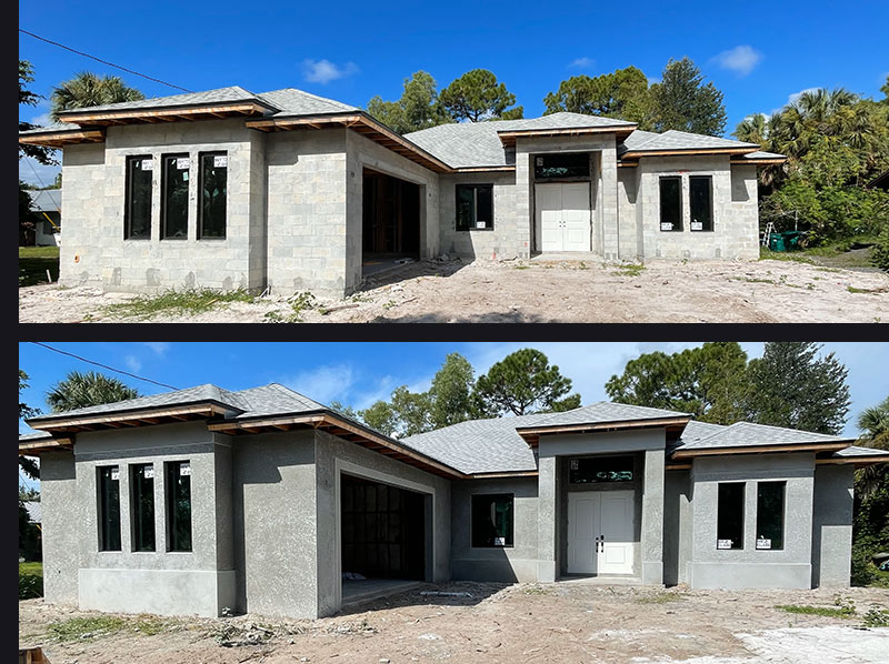 New Concrete Home Stucco Pricing and examples for Lee and Collier County - Georges Quality