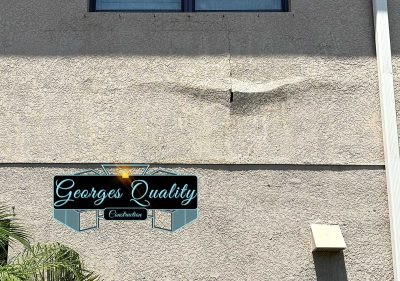 Southwest Florida home with stucco cracking and bulging | Georges Quality